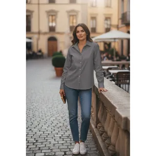 Photo of Ruisin Women’s Button Down Dark Gray Size Medium New