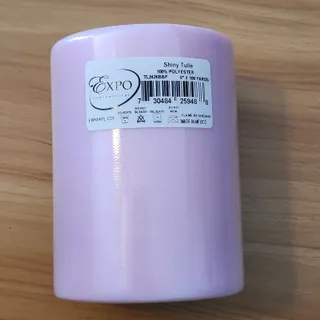 Photo of Shiny Baby Pink Tulle Roll – 100 Yards x 6" – NWT – Multiple Available