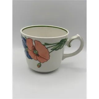 Photo of Set of 3 Porcelain Amapola Coffee Cups from Villeroy & Boch, Poppy Flower Mugs