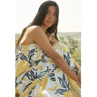 Photo of New Anthropologie Floral Flounced Maxi Dress $188 Yellow MEDIUM