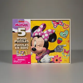 Photo of 🔥Disney Junior Minnie Mouse Puzzle Set of 5 Wood Puzzles 4 - 8 pc & 1 - 24 pc💥