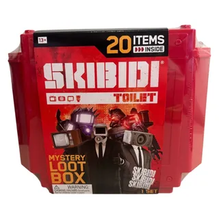 Photo of Skibidi Toilet Mystery Loot Box 20 Surprises Red Crate Bonkers Toys Titan Figure