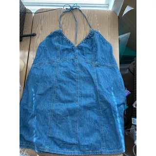 Photo of New Womens Universal Thread Jean Halter Dress 🤩Medium Wash 100% Cotton size XXL