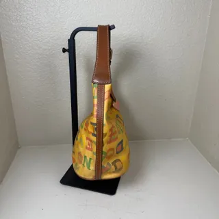 Photo of Dooney Bourke Vintage Y2K Grafica small hobo banana bag Doodle Graffiti crayon