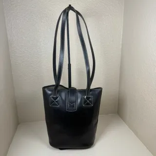 Photo of EUC Dooney Bourke Little Bucket Bag Purse Shoulder Black Leather with COA