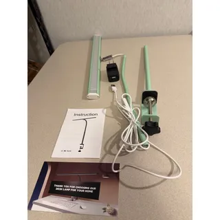 Photo of LED Desk Lamp with Clamp Flexible Gooseneck Reading Task Light Mint Green NEW