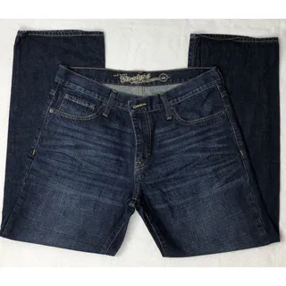Photo of Old Navy Jeans Men 33 x 30 Blue Denim Straight Leg Dark Wash Pockets 100% Cotton