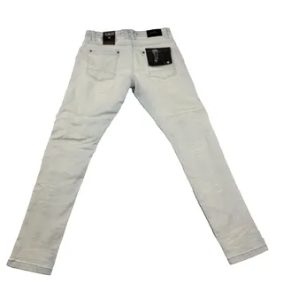 Photo of Copper Rivet Jeans Mens 16 Blue Slim Fit Cargo Pockets Zipper Streetwear New 985