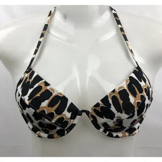 Photo of Victoria's Secret Bikini Top Women 34C Animal Print Bandeau Halter Underwire Pad