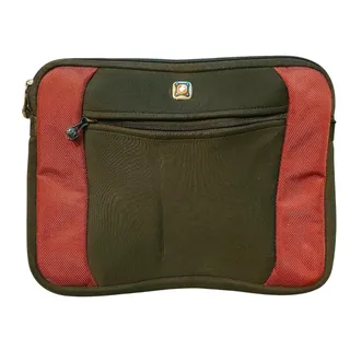 Photo of Black Burgundy Padded Tablet Sleeve 10.5” Case Dual Zipper Pockets