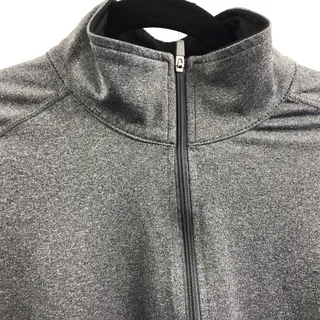 Photo of Danskin Now Jacket Women S Gray 1/4 Zip Top Thumb Holes Stretch Activewear Mock