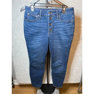 Photo of J.Crew Curvy High Rise Skinny Jeans 30P Button Fly Blue