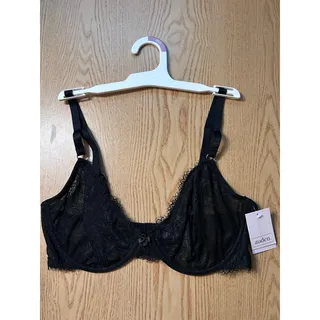 Photo of New Women Auden Sexy Lacey Unlined Comfort wire Demi Coverage Bra Black size 36D