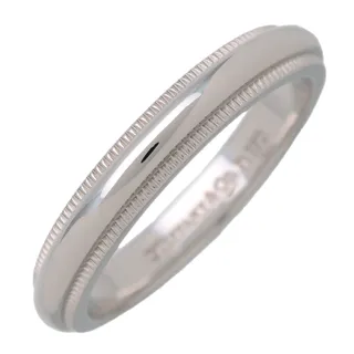 Photo of Tiffany & Co. Milgrain Band Ring Platinum Silver