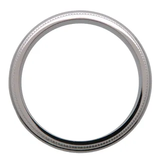 Photo of Tiffany & Co Milgrain Band Ring Platinum Silver