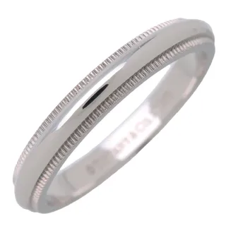 Photo of Tiffany & Co Milgrain Band Ring Platinum Silver