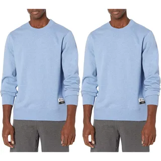Photo of 2 New Champion Mens XL Light Jazz Blue Sueded Fleece Pullover Crew Sweatshirts