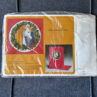 Photo of Enchanted Unicorn Vintage Counted Cross Stitch Kit by The Creative Circle - 1982