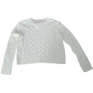 Photo of Cotton Emporium Girls Ivory Cable Knit Sweater Small New