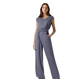Photo of 2PM by Mon Ami Blue Waist Tie Wide Leg Jumpsuit Small NWOT