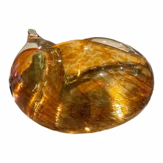 Photo of Lenox Full Lead Fine Crystal Cat Curled Up - Orange Striped Taiwan