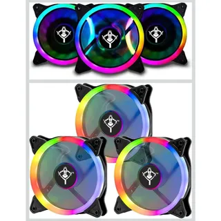 Photo of YEYIAN TYPHOON Kit 3 ARGB 120MM/1200RPM LED Gamer Fans SKU: YCF-3RGB-01