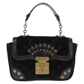 Photo of Louis Vuitton Monogram Velours Irvine Handbag Black