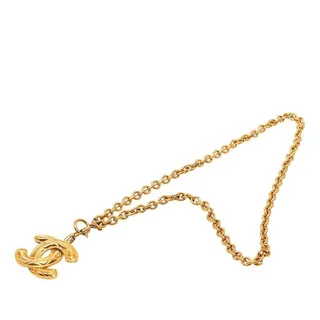 Photo of Chanel Matelasse CC Logo Chain Necklace Gold Plated