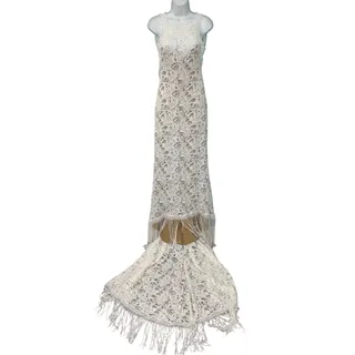 Photo of Grace Loves Lace Edie Wedding Gown Stretch Lace Spanish Tassels Train Size M