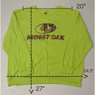 Photo of Mossy Oak (XL) Neon Green Long Sleeve Pullover Sweatshirt