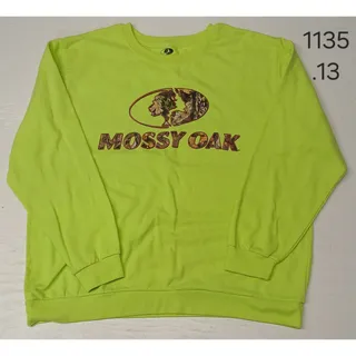 Photo of Mossy Oak (XL) Neon Green Long Sleeve Pullover Sweatshirt