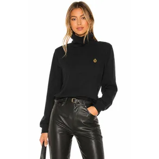 Photo of Ralph Lauren Vintage Crest Long Sleeve Turtleneck - Black EUC Size Medium