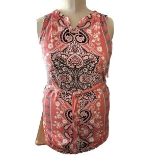 Photo of AUW women's dress size 10 fully lined sleeveless shift salmon pink EUC