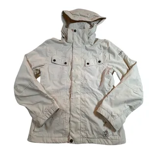 Photo of Burton Insulated Hooded Jacket Parks Snow Ski Cream Women Sz Small