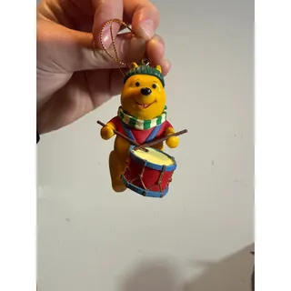 Photo of Vintage Winnie The Pooh W/ Drum Disney Grolier Christmas Magic Ornament Rare