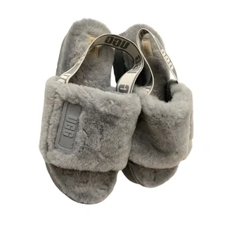 Photo of UGG Gray Shearling Slingback Slides Sandals Women’s Size 9