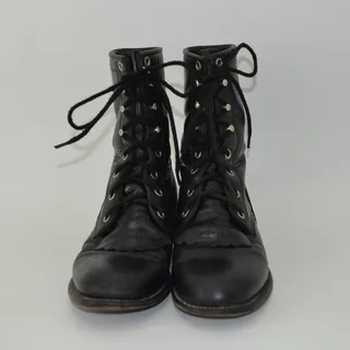 Photo of Justin Boots Womens Size 6 USA Western Roper Rodeo Cowgirl