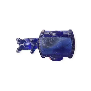 Photo of Vintage Cobalt Blue Pressed Glass Donkey and Wagon/Cart
