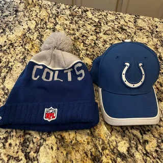 Photo of NFL Colts Beanie and Cap Set - Blue and Gray - excellent condition