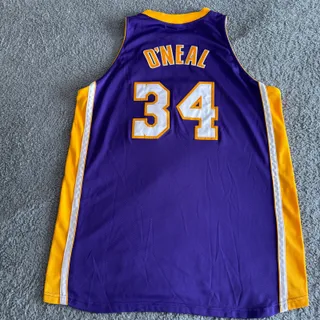 Photo of 100% Authentic Shaquille O'Neal Nike Y2K NBA Los Angeles Lakers Jersey 52 Purple