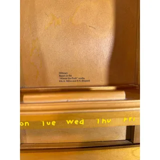 Photo of Pooh Perpetual Calendar Base ONLY 24” Shelf Wood Wall Disney Bradford Exchange
