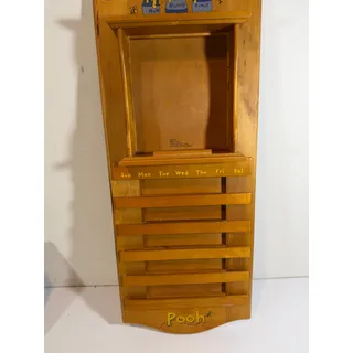 Photo of Pooh Perpetual Calendar Base ONLY 24” Shelf Wood Wall Disney Bradford Exchange