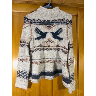 Photo of Anthropologie Pilcro Long-Sleeve Mock-Neck Bird Sweater XS EUC