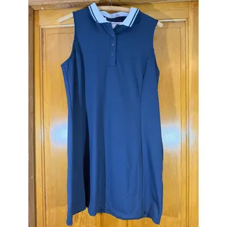 Photo of Tommy Bahama Golf Athletic Dress Stretch Sleeveless Polo Navy Blue to Knee L