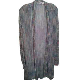 Photo of Krazy Kat Multicolor Space Dye Duster Cardigan Women’s Large 38" Estate Knit