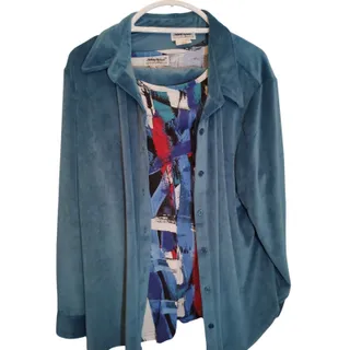 Photo of Anthony Richards Teal 3‑Piece Corduroy Pant Set Women’s XL Exc. Estate Outfit