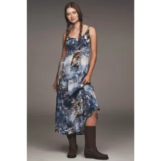 Photo of New Anthropologie Pilcro Sleeveless Scoop-Neck Midi Dress $178 XS Blue Purple