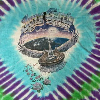 Photo of Vintage 1991 Jerry Garcia Band JGB Tie Dye T-Shirt Size XL