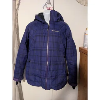 Photo of Columbia Interchange Omni-Shield Women’s Medium Hooded Jacket Purple Plaid