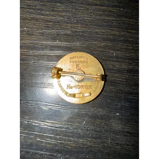 Photo of Vintage Lutheran Sunday School Attendance 7 Year 1/10 10K Gold Filled Pin